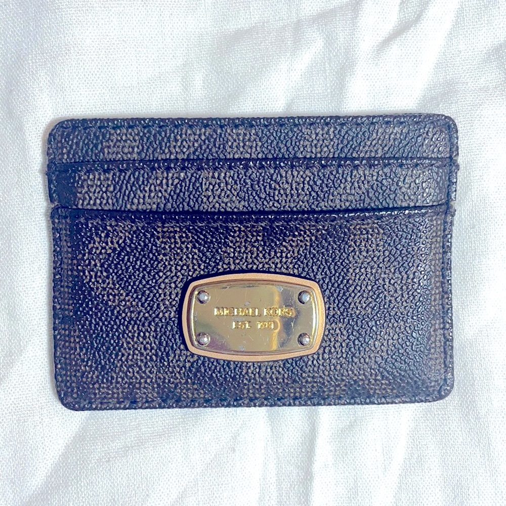 Michael Kors Signature Leather Card Holder